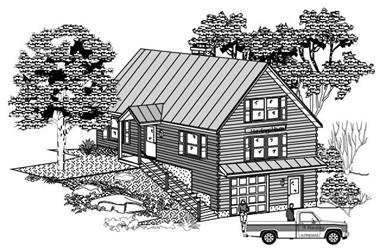 1-Bedroom, 1111 Sq Ft Cape Cod House Plan - 110-1203 - Front Exterior