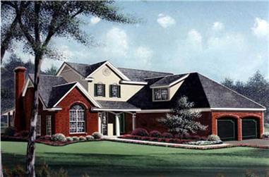 3-Bedroom, 2357 Sq Ft Traditional Home Plan - 113-1001 - Main Exterior
