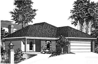 3-Bedroom, 1437 Sq Ft Small House Plans - 113-1007 - Front Exterior
