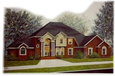 4-Bedroom, 3596 Sq Ft Colonial Home Plan - 113-1029 - Main Exterior