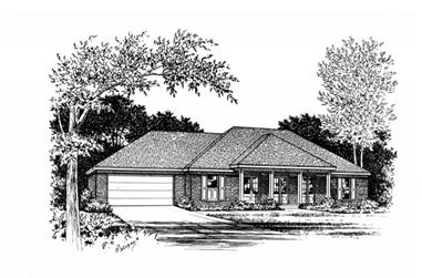 3-Bedroom, 1598 Sq Ft Ranch House Plan - 113-1033 - Front Exterior