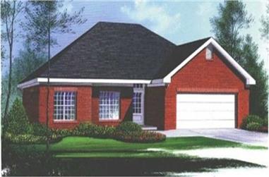 3-Bedroom, 1445 Sq Ft Ranch House Plan - 113-1034 - Front Exterior
