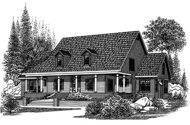 4-Bedroom, 2924 Sq Ft Country House Plan - 113-1044 - Front Exterior