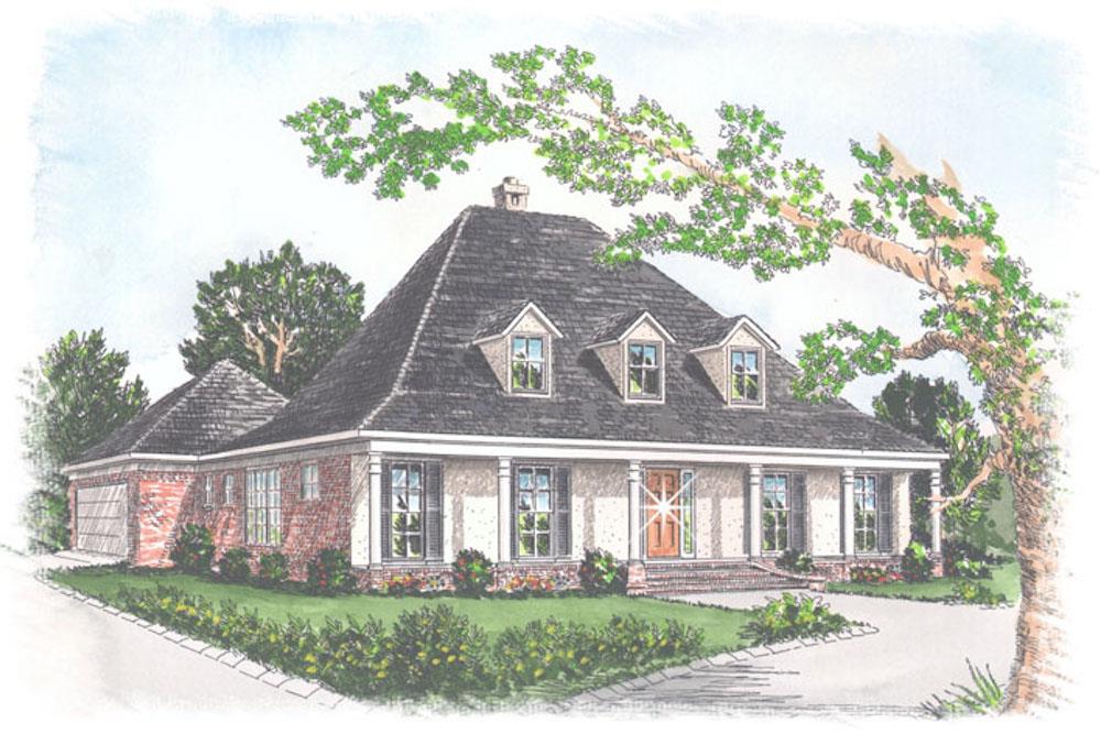 Southern style home (ThePlanCollection: House Plan #113-1049)