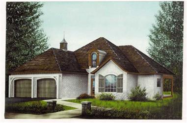 3-Bedroom, 1758 Sq Ft French Home Plan - 113-1057 - Main Exterior