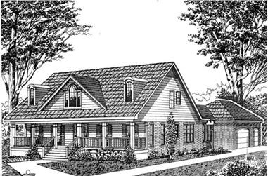 3-Bedroom, 2899 Sq Ft Country House Plan - 113-1074 - Front Exterior