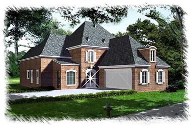 4-Bedroom, 2941 Sq Ft French House Plan - 113-1085 - Front Exterior