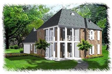 4-Bedroom, 3000 Sq Ft French Home Plan - 113-1088 - Main Exterior
