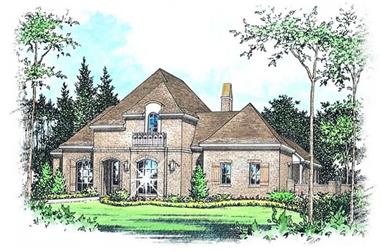 4-Bedroom, 3506 Sq Ft French Home Plan - 113-1092 - Main Exterior