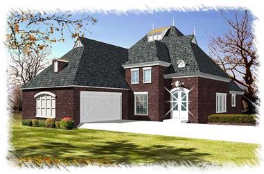 3-Bedroom, 2319 Sq Ft French Home Plan - 113-1095 - Main Exterior