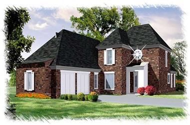 4-Bedroom, 2493 Sq Ft French Home Plan - 113-1096 - Main Exterior