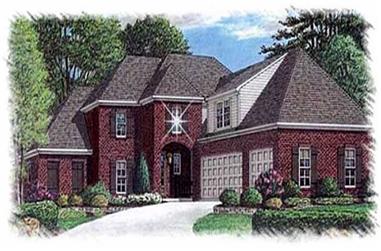 4-5 Bedroom, 3450 Sq Ft Luxury House Plan - 113-1100 - Front Exterior