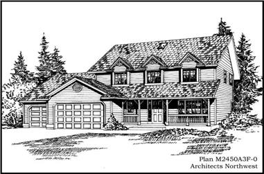 4-Bedroom, 2450 Sq Ft Cape Cod House Plan - 115-1018 - Front Exterior