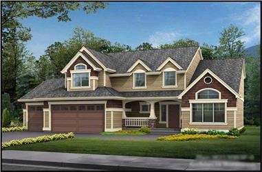 4-Bedroom, 2150 Sq Ft Cape Cod House Plan - 115-1071 - Front Exterior