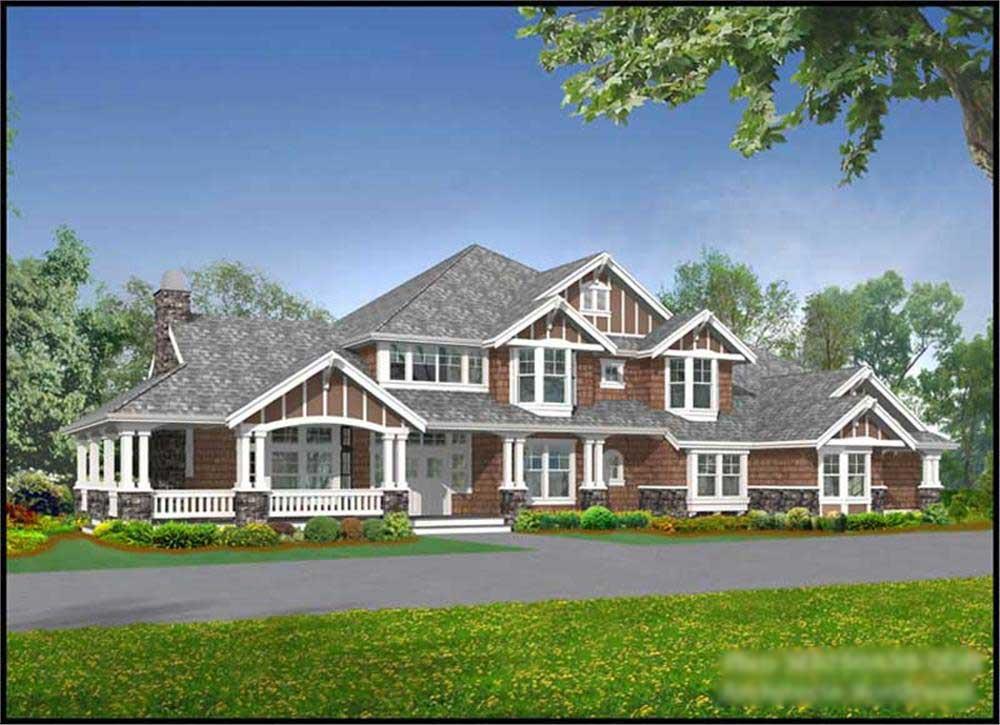 Front elevation of Country home (ThePlanCollection: House Plan #115-1112)