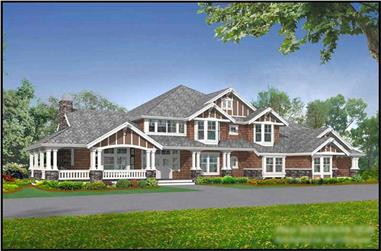 5-Bedroom, 6590 Sq Ft Country Home Plan - 115-1112 - Main Exterior