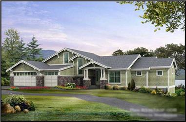 4-Bedroom, 5367 Sq Ft Luxury House Plan - 115-1121 - Front Exterior