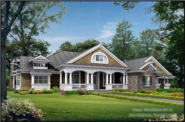 4-Bedroom, 3500 Sq Ft Country Home Plan - 115-1124 - Main Exterior