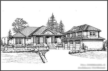 4-Bedroom, 4050 Sq Ft Craftsman Home Plan - 115-1147 - Main Exterior