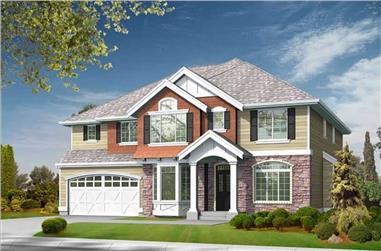 5-Bedroom, 4385 Sq Ft House Plan - 115-1169 - Front Exterior