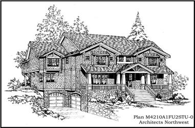 4-Bedroom, 4210 Sq Ft Country Home Plan - 115-1179 - Main Exterior