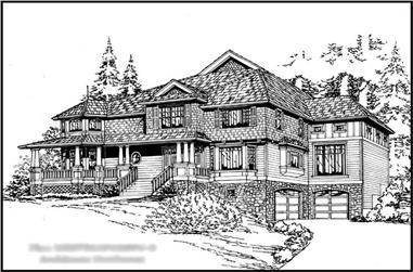 5-Bedroom, 5275 Sq Ft Country Home Plan - 115-1180 - Main Exterior