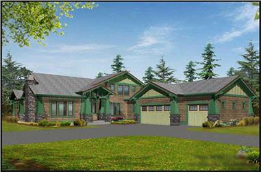 4-Bedroom, 4035 Sq Ft Craftsman Home Plan - 115-1240 - Main Exterior