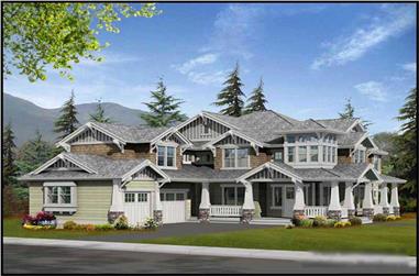 4-Bedroom, 4450 Sq Ft Country Home Plan - 115-1248 - Main Exterior