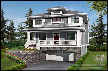 4-Bedroom, 3506 Sq Ft Multi-Level Home Plan - 115-1263 - Main Exterior