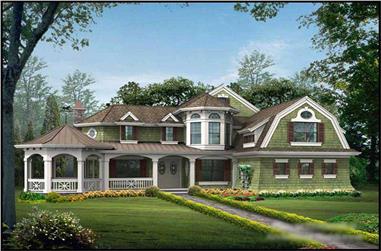 4-Bedroom, 3592 Sq Ft Country Home Plan - 115-1274 - Main Exterior