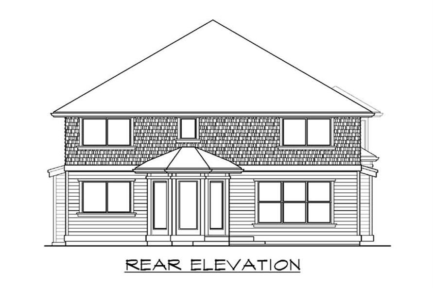 Home Plan Rear Elevation of this 3-Bedroom,2995 Sq Ft Plan -115-1276