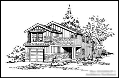 4-Bedroom, 1625 Sq Ft Multi-Level House Plan - 115-1303 - Front Exterior