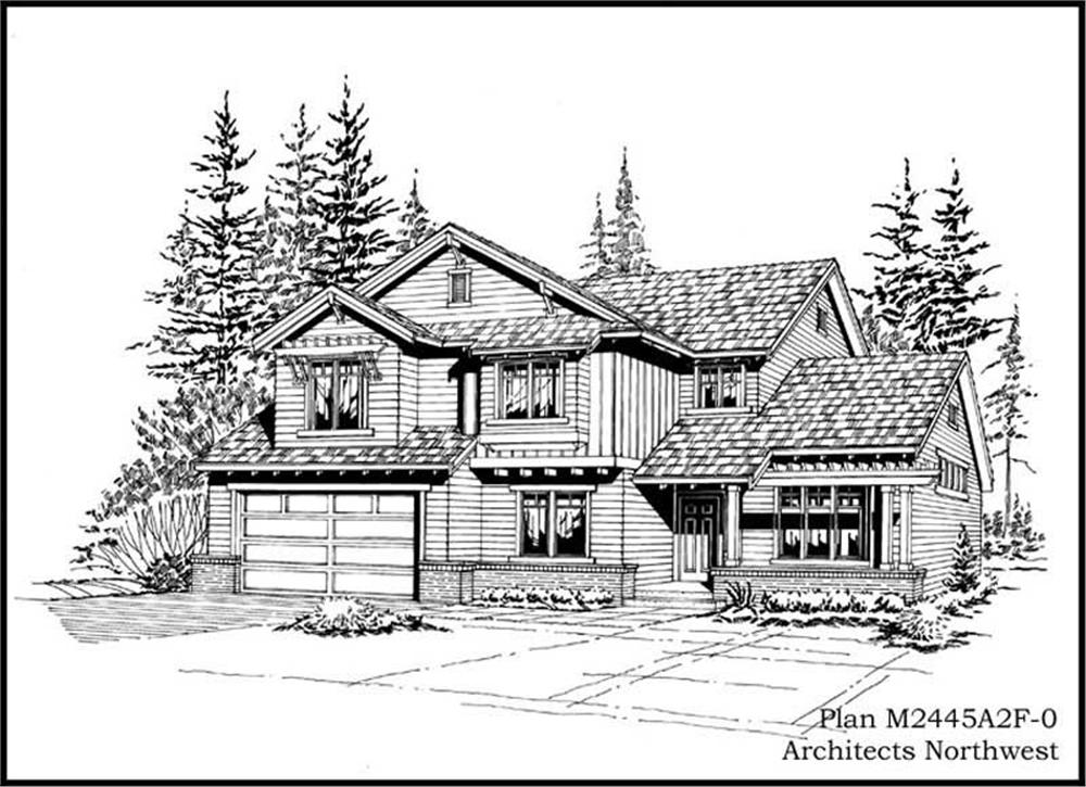 Front elevation of Ranch home (ThePlanCollection: House Plan #115-1305)