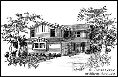 4-Bedroom, 1852 Sq Ft Multi-Level House Plan - 115-1315 - Front Exterior