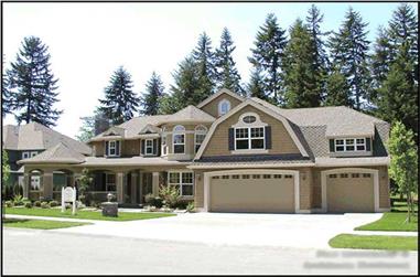 4-Bedroom, 4030 Sq Ft Luxury House Plan - 115-1333 - Front Exterior
