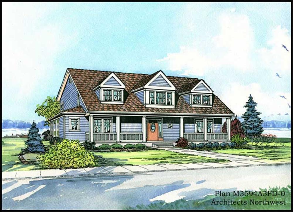 Country home (ThePlanCollection: Plan #115-1336)