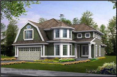 3-Bedroom, 4369 Sq Ft Ranch House Plan - 115-1345 - Front Exterior