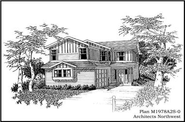 4-Bedroom, 1978 Sq Ft Multi-Level House Plan - 115-1356 - Front Exterior