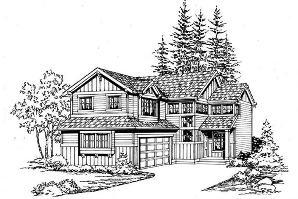 Main image of Traditional home plan (ThePlanCollection: House Plan #115-1364)