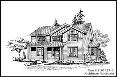 4-Bedroom, 2191 Sq Ft Multi-Level House Plan - 115-1384 - Front Exterior