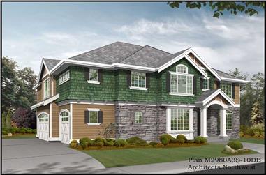 4-Bedroom, 3735 Sq Ft Colonial House Plan - 115-1417 - Front Exterior