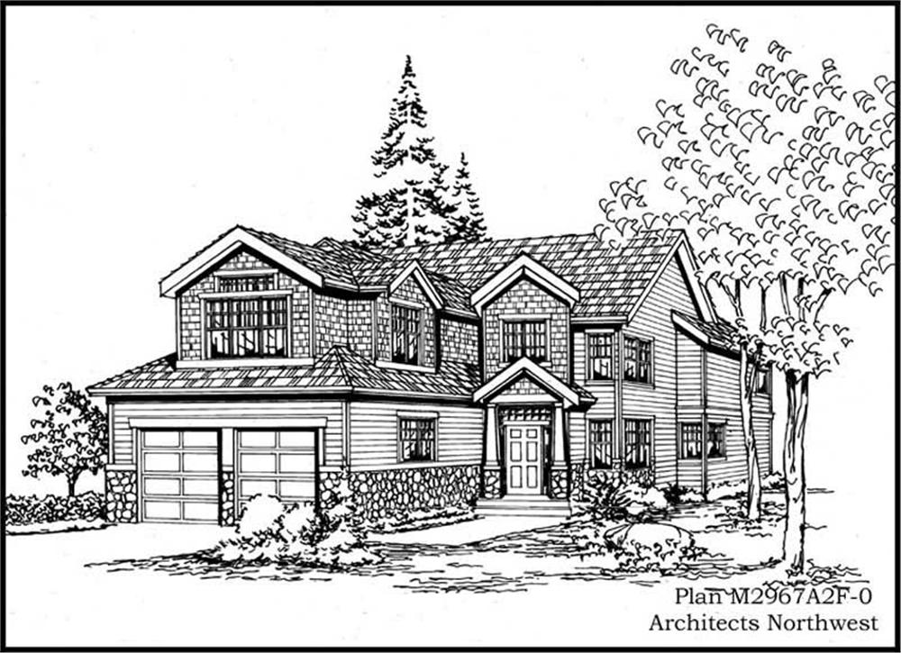 Traditional home (ThePlanCollection: Plan #115-1418)