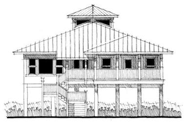 2-Bedroom, 2380 Sq Ft Coastal House Plan - 116-1006 - Front Exterior