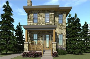 3-Bedroom, 1586 Sq Ft Modern House Plan - 116-1016 - Front Exterior