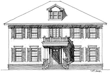 5-Bedroom, 3325 Sq Ft Traditional House Plan - 116-1039 - Front Exterior