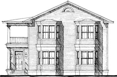 6-Bedroom, 3694 Sq Ft Colonial Home Plan - 116-1054 - Main Exterior