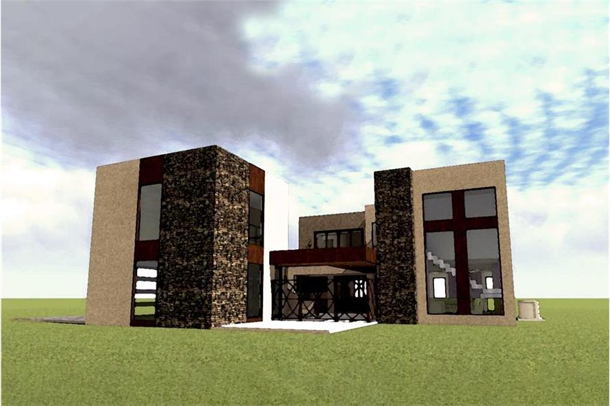 Home Plan Front Elevation of this 4-Bedroom,3100 Sq Ft Plan -116-1078