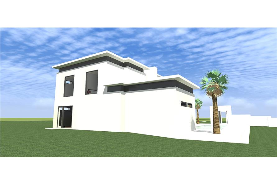 Home Plan Right Elevation of this 4-Bedroom,3885 Sq Ft Plan -116-1080