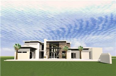4-Bedroom, 3885 Sq Ft Modern House Plan - 116-1080 - Front Exterior