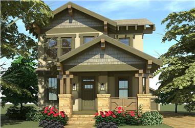 3-Bedroom, 2080 Sq Ft Arts and Crafts House Plan - 116-1087 - Front Exterior